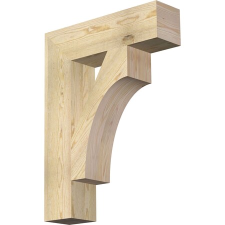 Ekena Millwork Westlake Block Rough Sawn Bracket, Douglas Fir, 6"W x 24"D x 32"H BKT06X24X32WTL05RDF